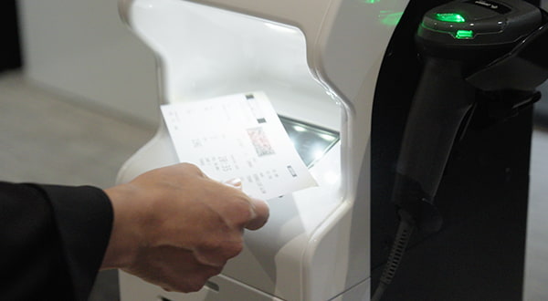 Scan boarding pass.